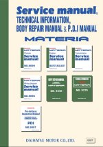 Daihatsu Materia Service manual, Tehnical information, Body repair manual & P.D.I. manual